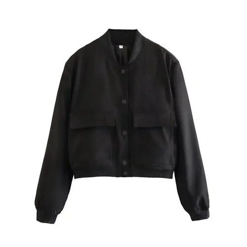 ASDS White Button-Up Bomber Jacket