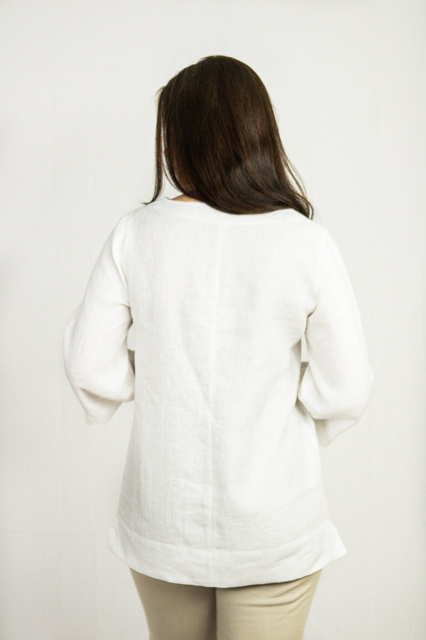 Natural Light Linen Oversize Top