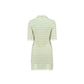 Lightweight Cotton Knit Button-Up Tennis Dress