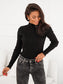 Women's Fitted Black Turtleneck