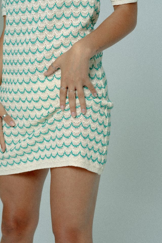 Lightweight Cotton Knit Button-Up Tennis Dress