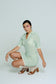 Lightweight Cotton Knit Button-Up Tennis Dress