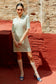 Lightweight Cotton Knit Button-Up Tennis Dress