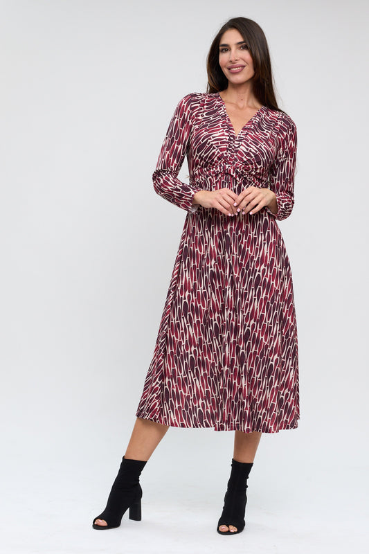 Garnet Knot Detail Midi Dress