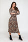 Animal Print Knot Midi Dress