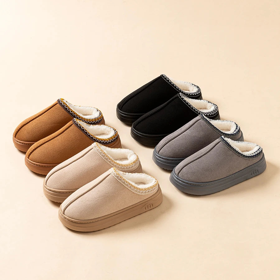 Women’s Fuzzy Winter Slippers – Soft Fur, Anti-Slip Sole, Indoor & Outdoor