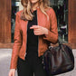 Slim Fit Faux Leather Moto Jacket