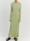 Tossy Lace-Up Knit Maxi Dress
