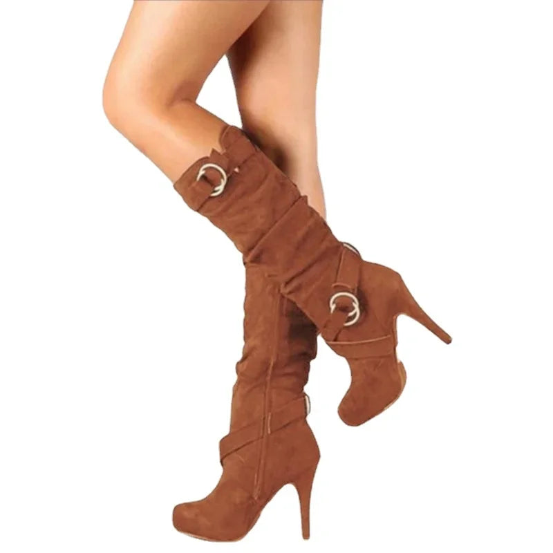 Women’s Retro Over-the-Knee Boots – High Heel Long Boots