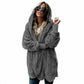 Autumn Winter Double Fleece Long Cardigan Jacket