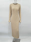 Tossy Lace-Up Knit Maxi Dress