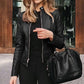 Slim Fit Faux Leather Moto Jacket