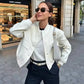 ASDS White Button-Up Bomber Jacket
