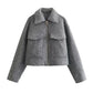 ASDS Autumn Winter Tweed Cropped Jacket