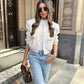 ASDS White Button-Up Bomber Jacket