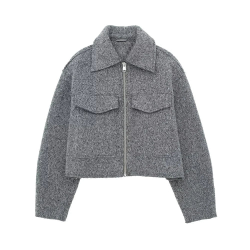RAF Cropped Jacket with Patch Pockets