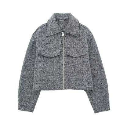 RAF Cropped Jacket with Patch Pockets