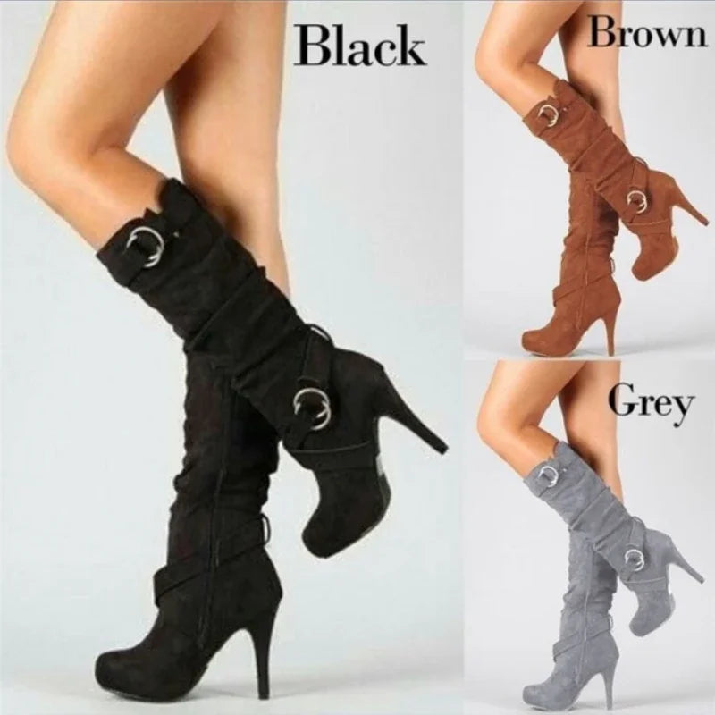 Women’s Retro Over-the-Knee Boots – High Heel Long Boots