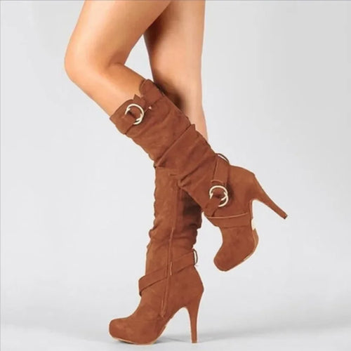 Women’s Retro Over-the-Knee Boots – High Heel Long Boots