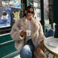 Neo Mint Gradient Faux Fur Winter Jacket