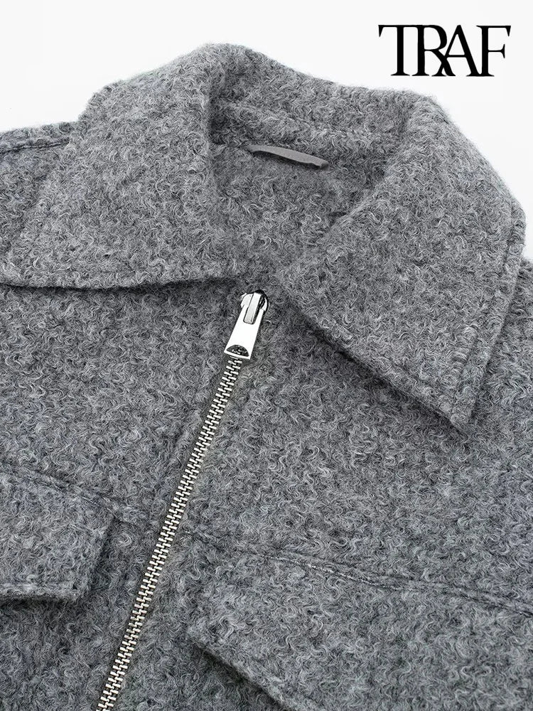 RAF Cropped Jacket with Patch Pockets