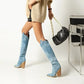 Women’s Denim Knee-High Western Boots