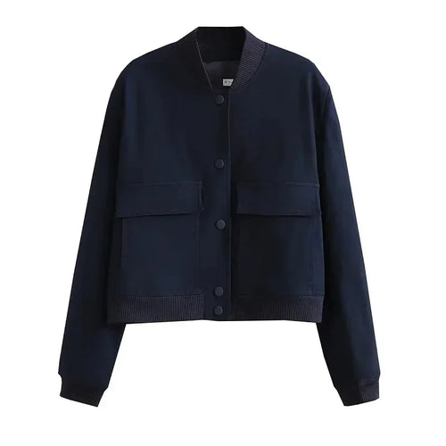 ASDS White Button-Up Bomber Jacket