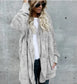 Autumn Winter Double Fleece Long Cardigan Jacket