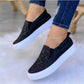 Women’s Glitter Moccasins – Flat Loafers (Rose Gold, Black, Gold)