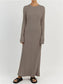 Tossy Lace-Up Knit Maxi Dress