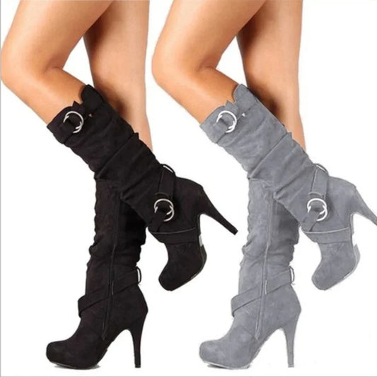 Women’s Retro Over-the-Knee Boots – High Heel Long Boots