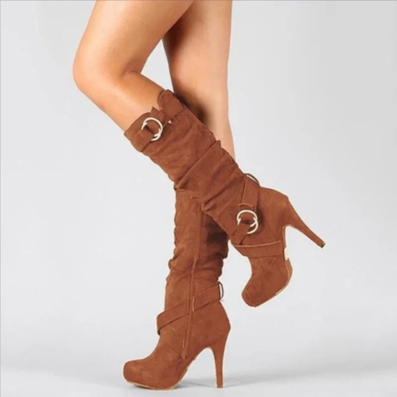 Women’s Retro Over-the-Knee Boots – High Heel Long Boots