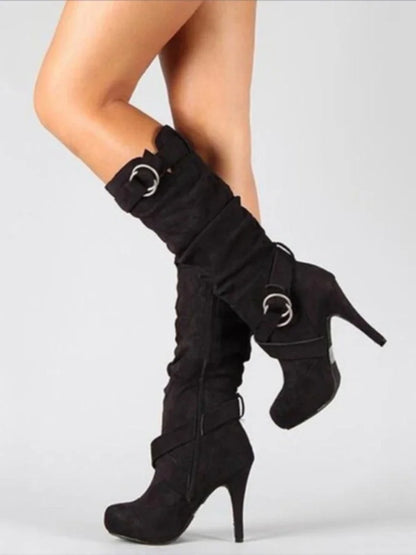 Women’s Retro Over-the-Knee Boots – High Heel Long Boots