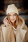 Women's Light Beige Knitted Cap
