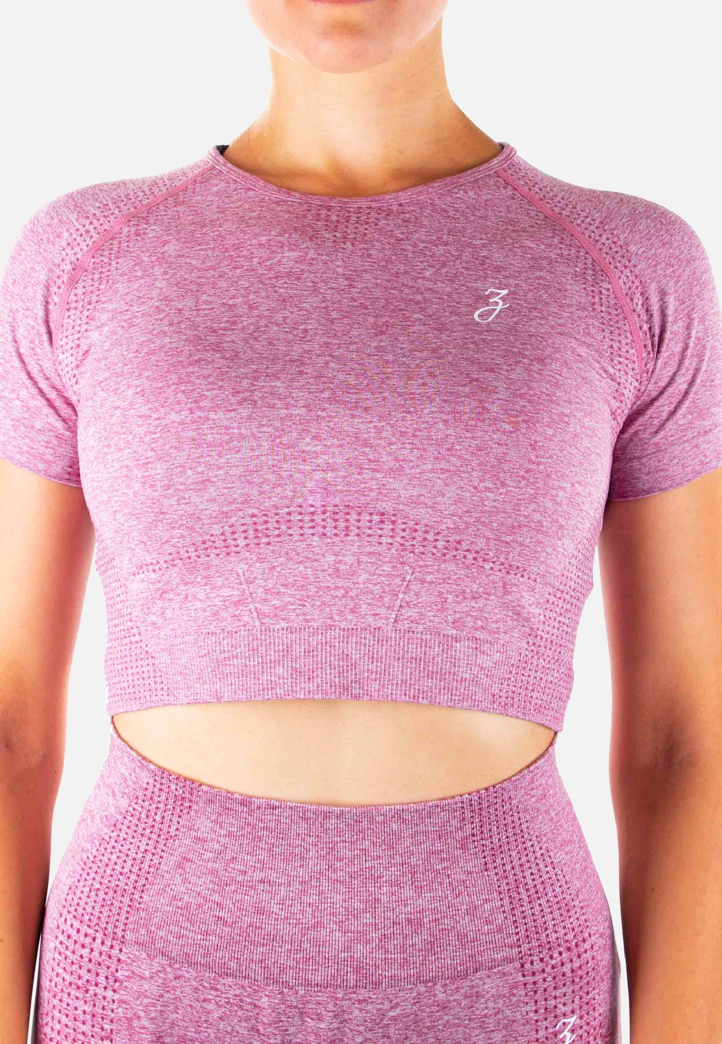 Women's Pink Crop Top Dynamic