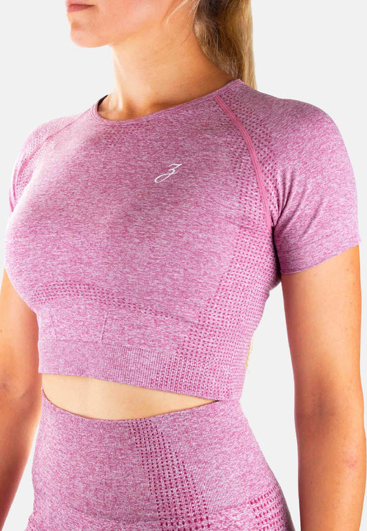 Women's Pink Crop Top Dynamic