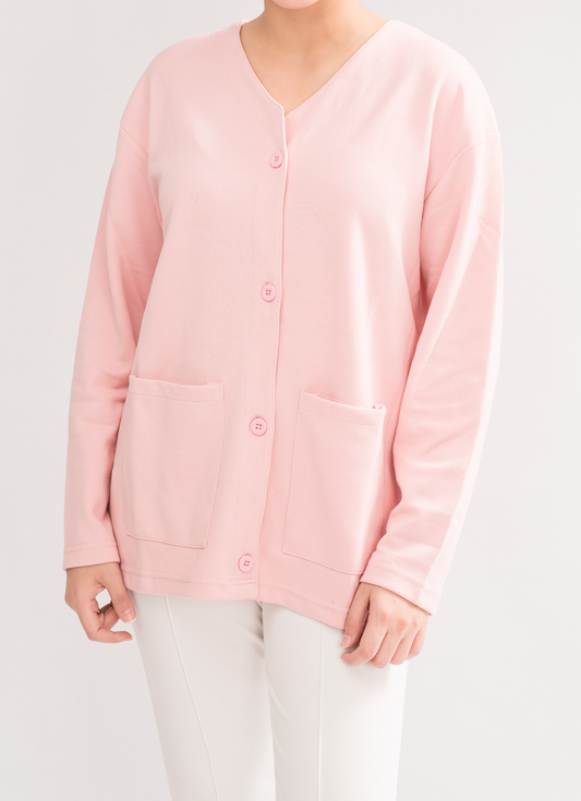 Women's Rose Pink Stylish Cardigan