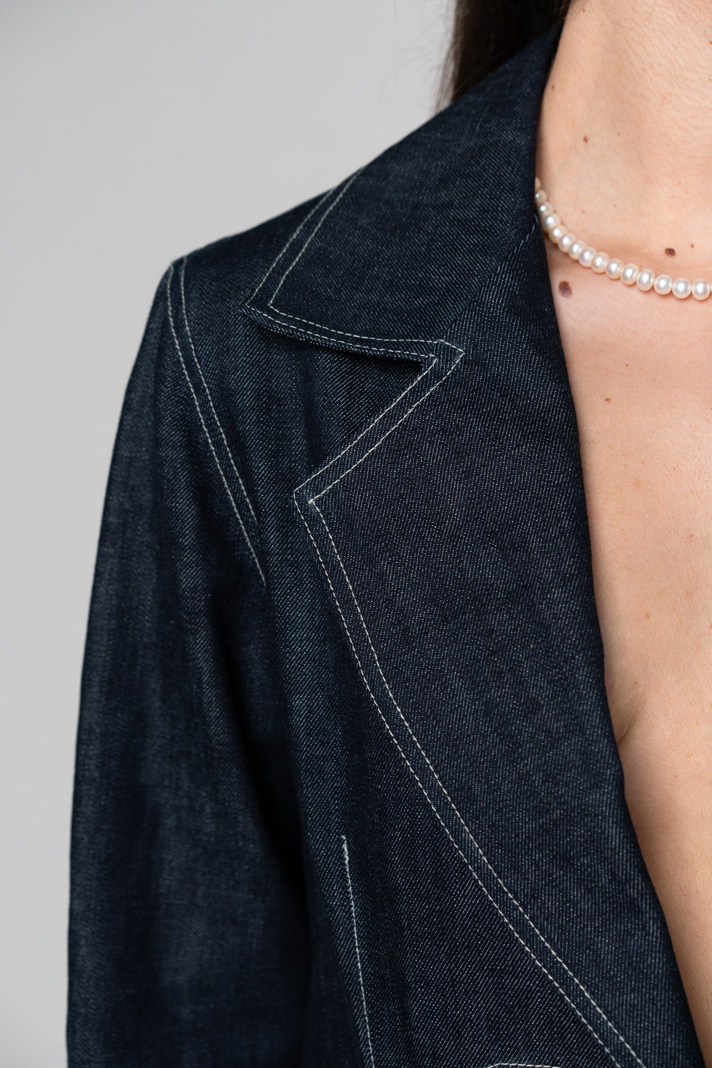 Broken Heart Oversized Denim Blazer