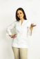 White Linen Oversize Top